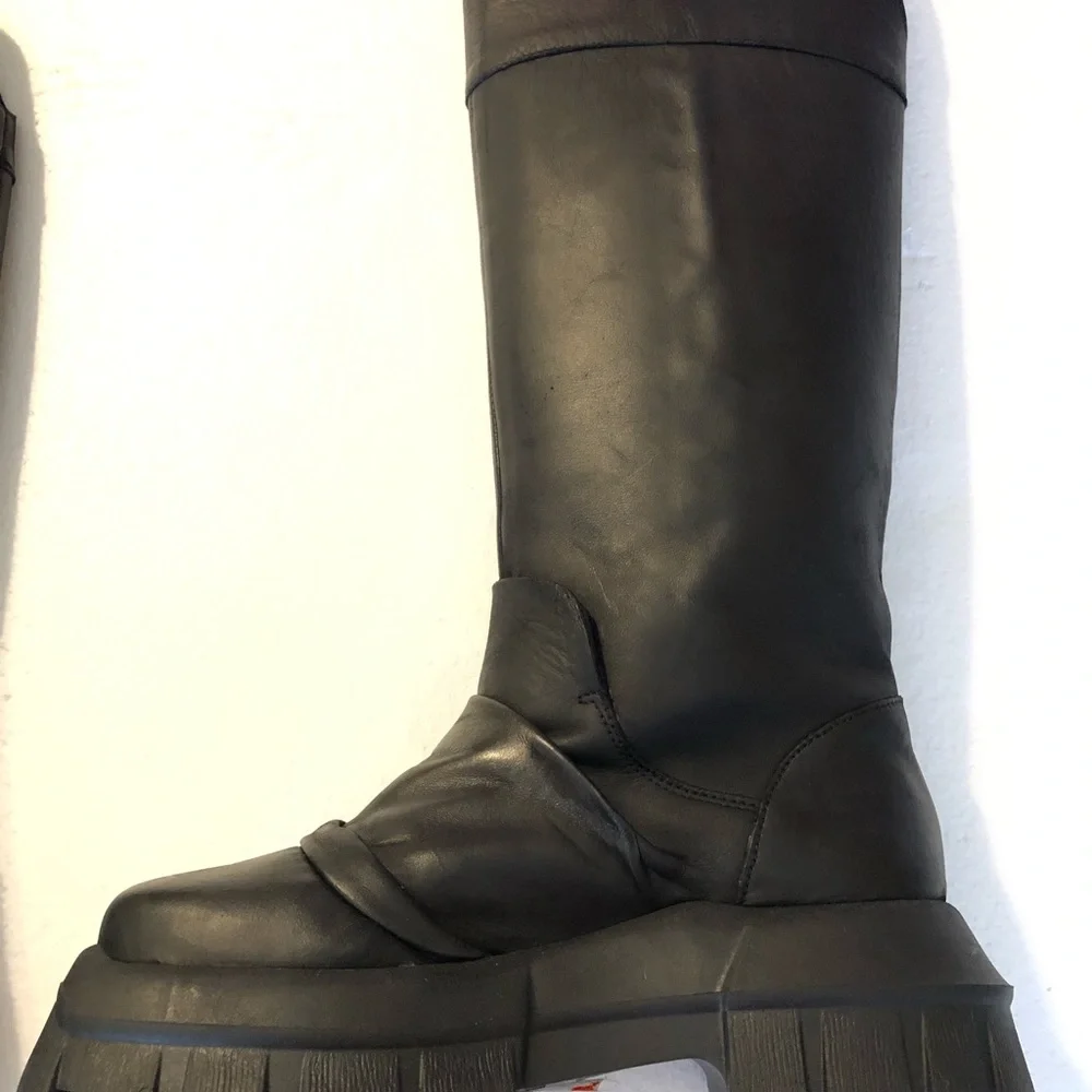 Free People Black Over-the-Knee Chunky Platform Boots Size 37/7